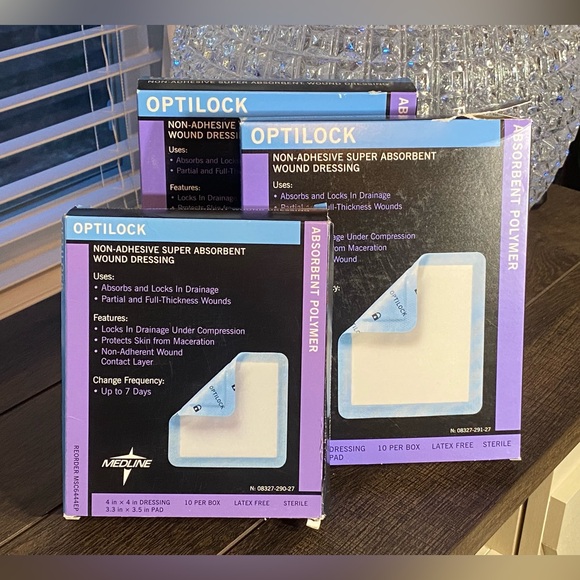 Medline OptiLock Non Adhesive Super Aborbent Wound Dressing Latex Free NIB - Picture 1 of 8